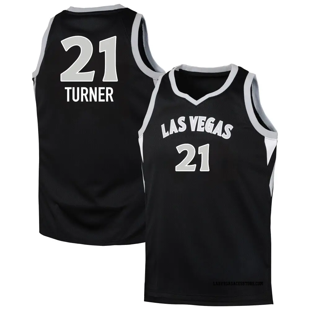 Men's Brianna Turner ＃21 Swingman Black Las Vegas Aces 2024 Explorer Edition Jersey