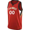 Men's Custom ＃00 Explorer Edition Victory Red Las Vegas Aces 2021 Jersey
