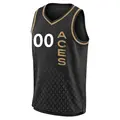 Men's Custom ＃00 Rebel Edition Victory Black Las Vegas Aces 2021 Jersey