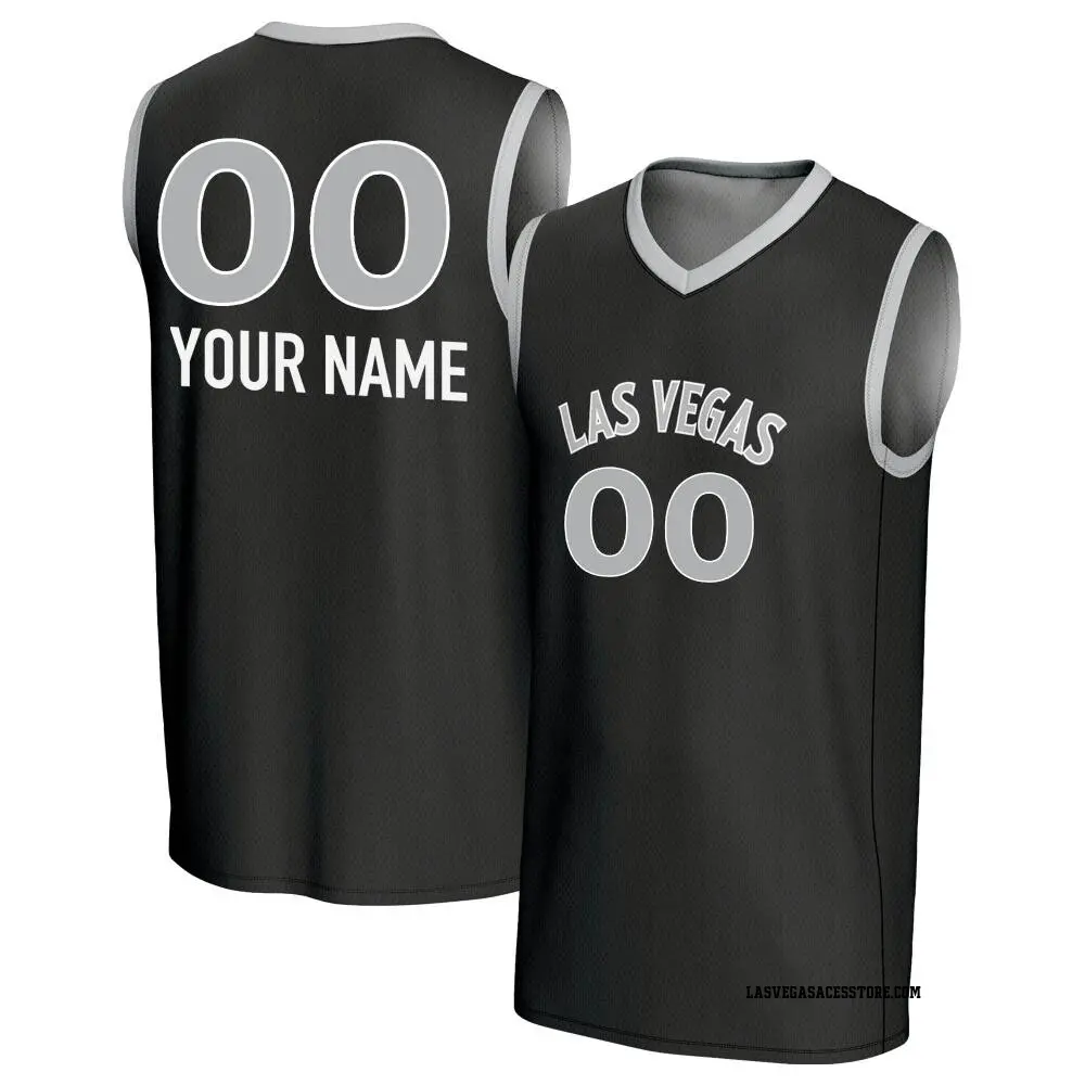 Men's Custom ＃00 Replica Black Las Vegas Aces Lightweight Jersey