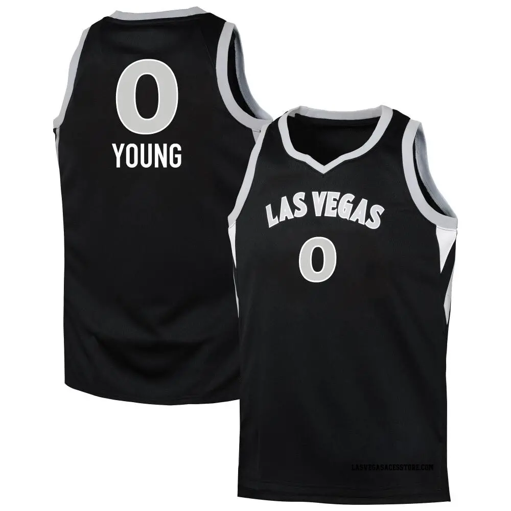 Men's Jackie Young ＃0 Swingman Black Las Vegas Aces 2024 Explorer Edition Jersey