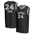 Men's Jewell Loyd ＃24 Replica Black Las Vegas Aces Lightweight Jersey