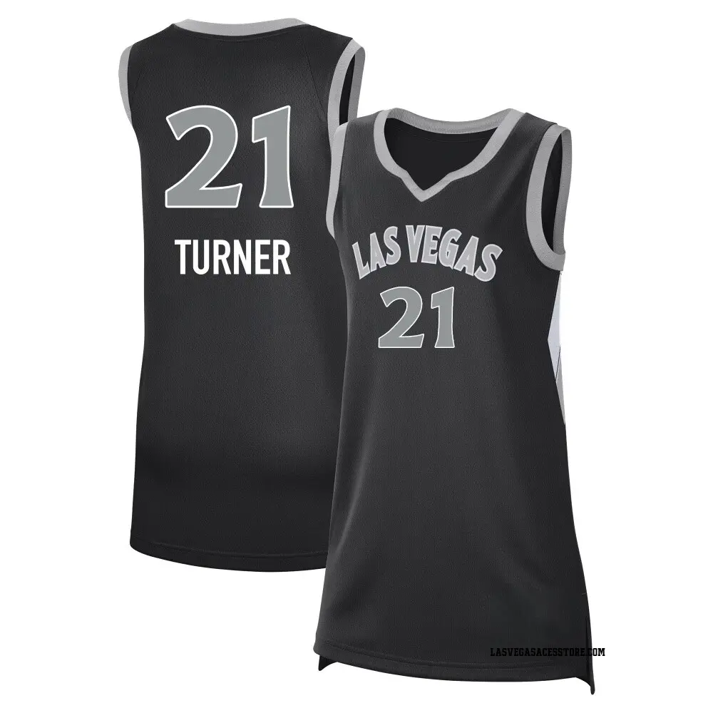 Women's Brianna Turner ＃21 Swingman Black Las Vegas Aces 2024 Explorer Edition Jersey