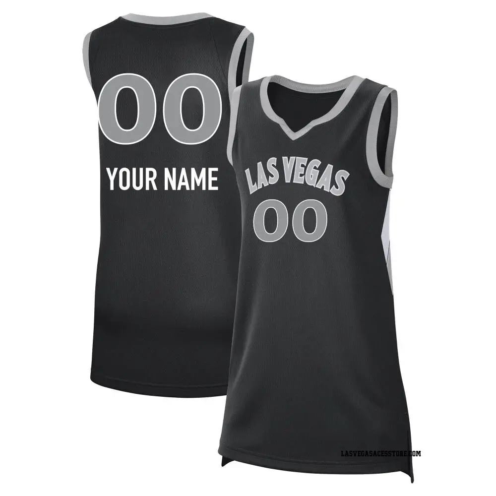 Women's Custom ＃00 Swingman Black Las Vegas Aces 2024 Explorer Edition Jersey