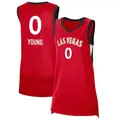Women's Jackie Young ＃0 Explorer Edition Victory Red Las Vegas Aces 2021 Jersey