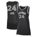Women's Jewell Loyd ＃24 Swingman Black Las Vegas Aces 2024 Explorer Edition Jersey