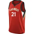 Youth Brianna Turner ＃21 Explorer Edition Victory Red Las Vegas Aces 2021 Jersey