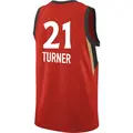 Youth Brianna Turner ＃21 Explorer Edition Victory Red Las Vegas Aces 2021 Jersey