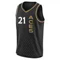Youth Brianna Turner ＃21 Rebel Edition Victory Black Las Vegas Aces 2021 Jersey