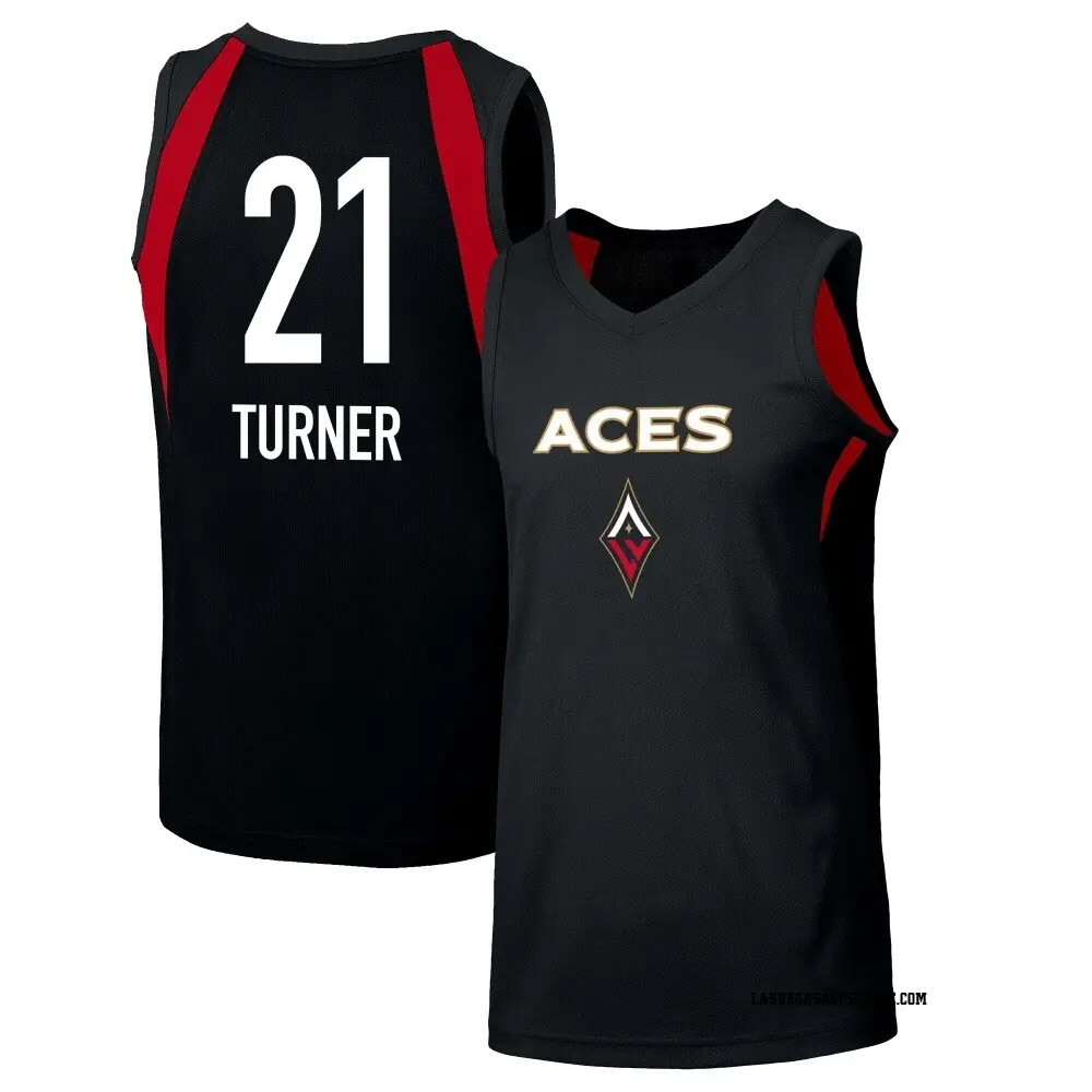 Youth Brianna Turner ＃21 Swingman Black Las Vegas Aces 2019 Jersey