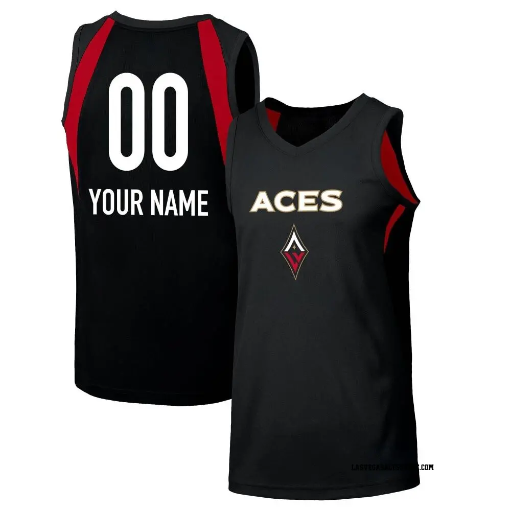 Youth Custom ＃00 Swingman Black Las Vegas Aces 2019 Jersey