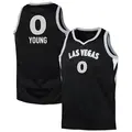 Youth Jackie Young ＃0 Swingman Black Las Vegas Aces 2024 Explorer Edition Jersey